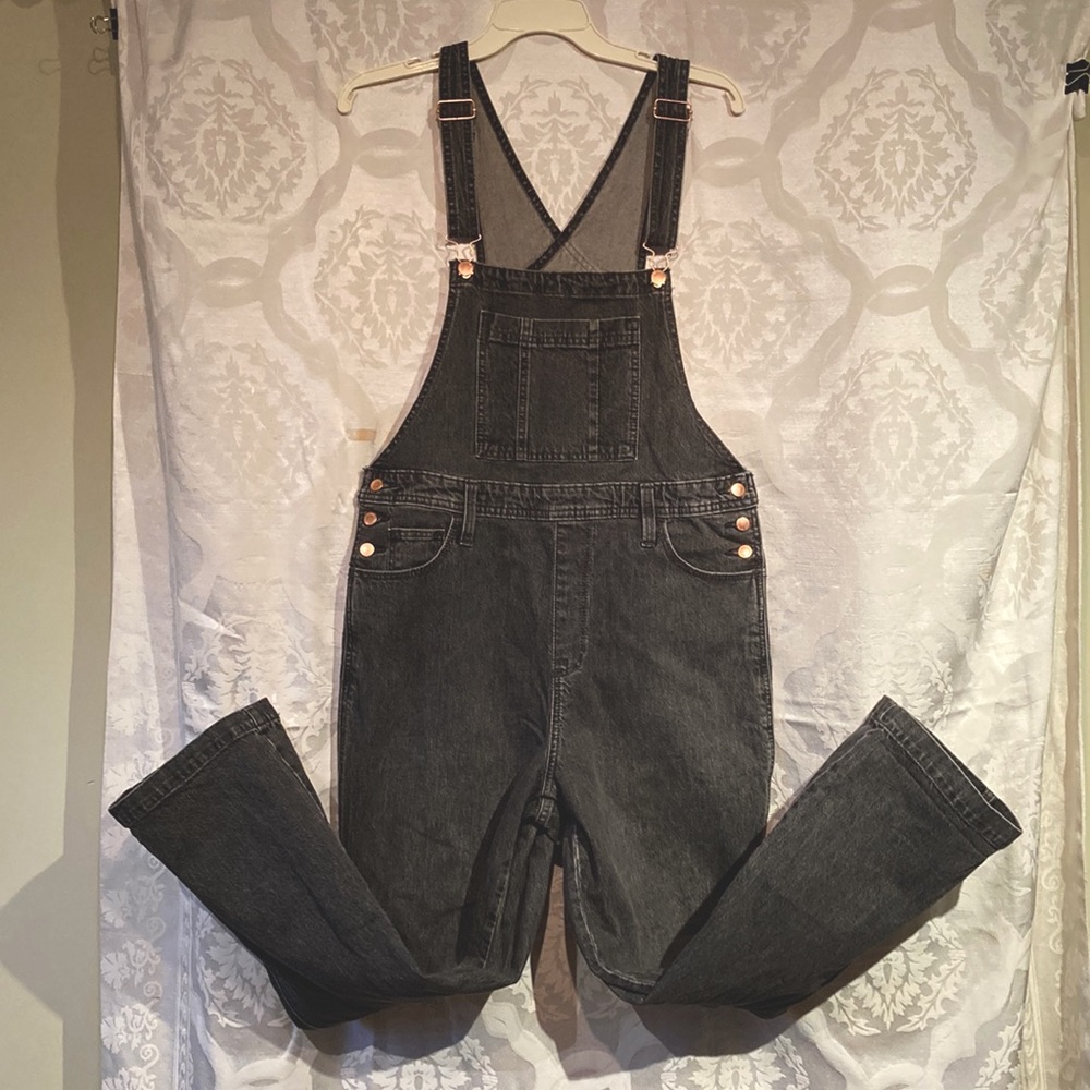 UNIVERSAL THREAD Overalls Black Acid Washed